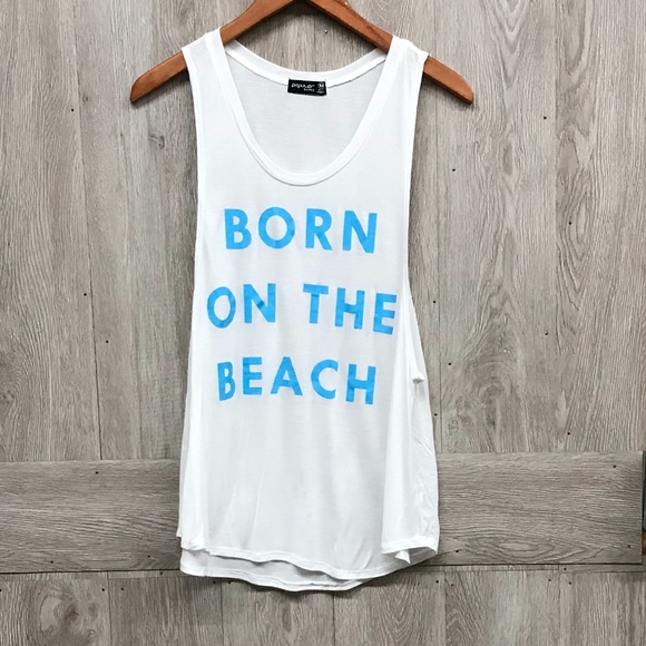 Born On The Beach Loose Fit Rounded Hem Tank A1 - Picture 1 of 3